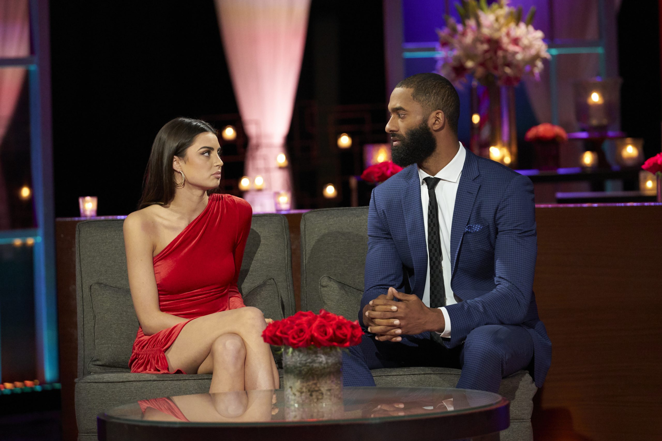 THE BACHELOR - ÒThe Bachelor: After the Final RoseÓ Ð On-air personality and bestselling author Emmanuel Acho hosts an emotional and impactful evening featuring touching reunions, heart-wrenching confrontations and powerful one-on-one talks with the final women as well as the Bachelor himself, Matt James. Plus Ðjust when you thought the twists and turns were finished Ð a shocking announcement that will have Bachelor Nation talking, all on ÒThe Bachelor: After the Final Rose,Ó MONDAY, MARCH 15 (10:00-11:03 p.m. EDT), on ABC. (ABC/Craig Sjodin) RACHAEL, MATT JAMES