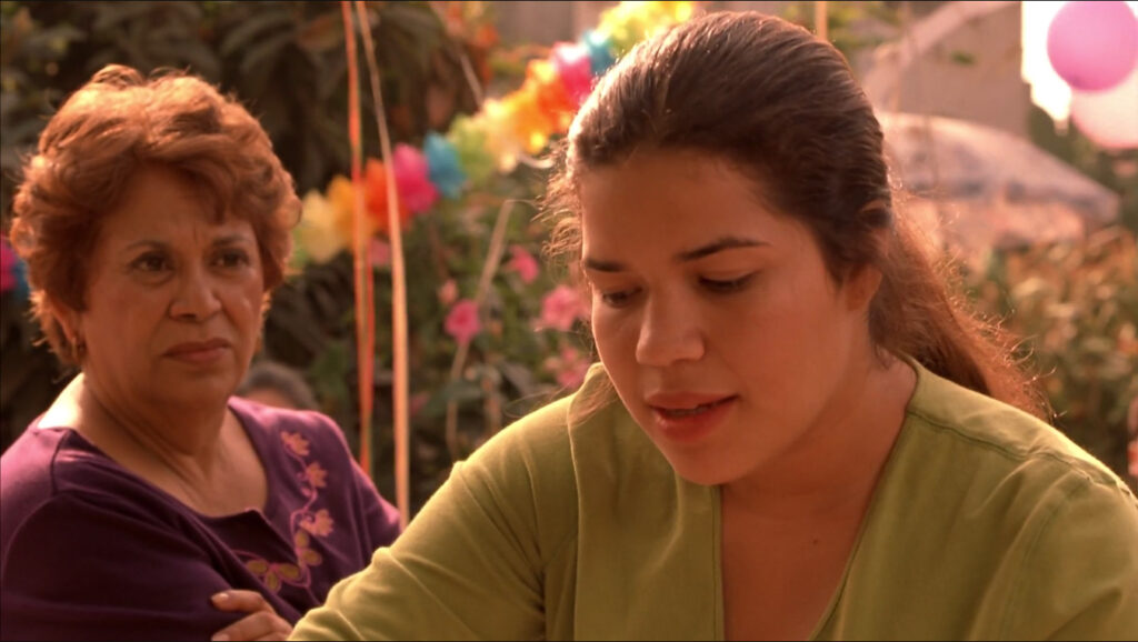 America Ferrera and her on-screen mom Lupe Ontiveros in "Real Women Have Curves"