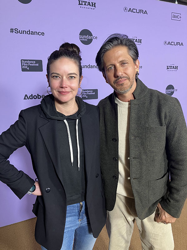 Cristina Escobar and "Igualada" director Juan Mejía Botero at the Sundance Film Festival