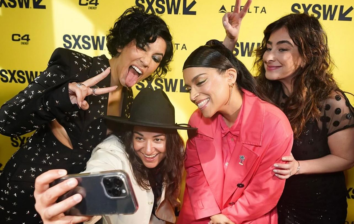 Doin It cast, including Stephanie Beatriz, representing for Latinos at SXSW