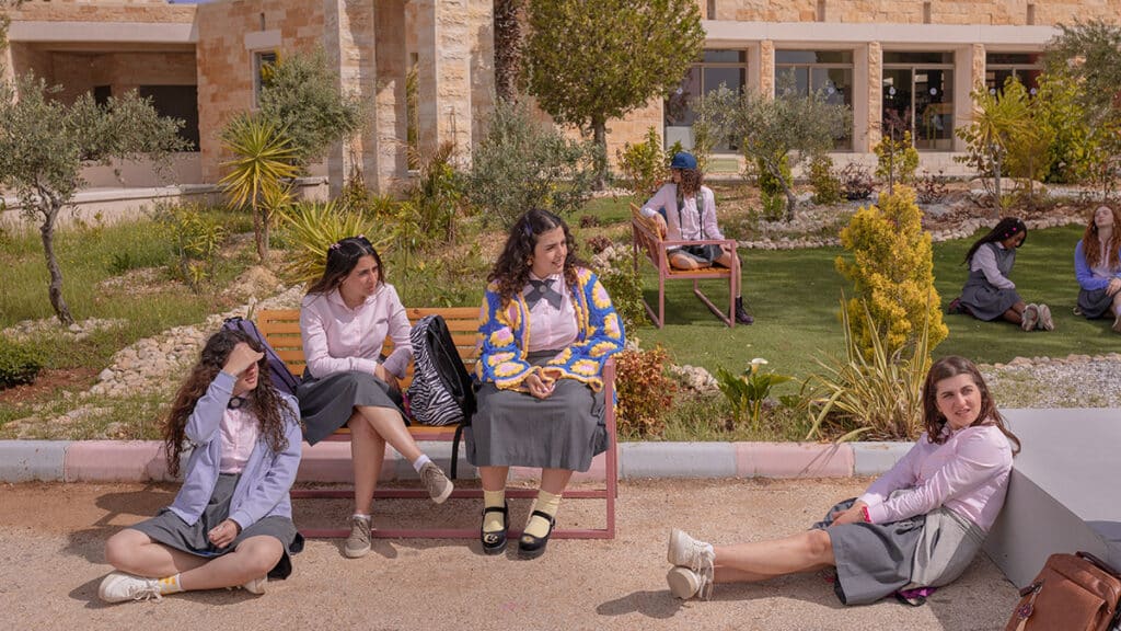 "Al Rawabi School for Girls" S2. (L to R) Raneem Rawashdeh as Farah. Courtesy of Netflix © 2024
