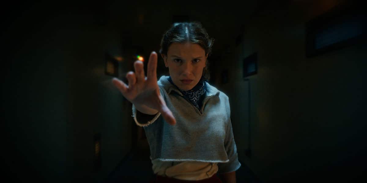 STRANGER THINGS: SEASON 5. Millie Bobby Brown as Eleven in Stranger Things: Season 5. Cr. COURTESY OF NETFLIX © 2025